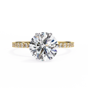 2 Ct Lab Created Round Cut Diamond Halo Ring