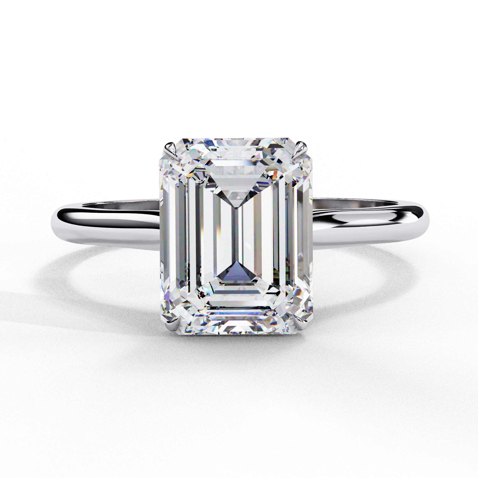 2.50 Carat Emerald Cut Solitaire Engagement Ring